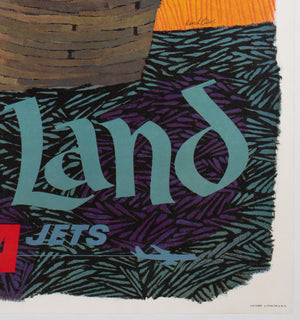 TWA Holy Land c1960s Travel Advertising Poster, David Klein - detail