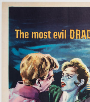 The Brides of Dracula 1960 Hammer Horror UK Quad Film Movie Poster - detail