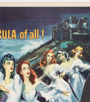 The Brides of Dracula 1960 Hammer Horror UK Quad Film Movie Poster - detail