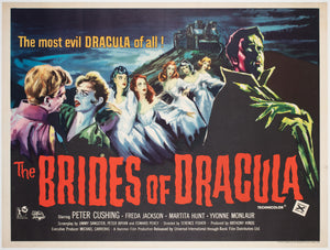 The Brides of Dracula 1960 Hammer Horror UK Quad Film Movie Poster