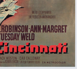 The Cincinnati Kid 1966 French Moyenne Film Movie Poster, Georges Allard - detail