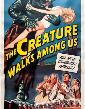 The Creature Walks Among us 1956 US 3 Sheet Film MoviePoster, Reynold Brown - detail