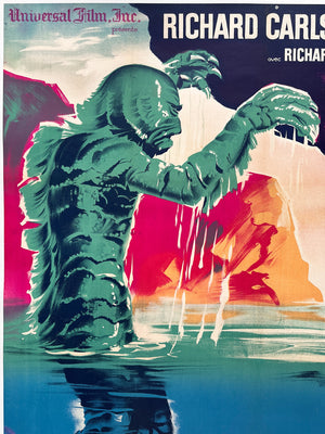 Creature from the Black Lagoon R1962 French Grande Film Movie Poster, Constantin Belinsky - detail