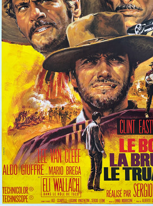 The Good, The Bad, The Ugly 1968 French Movie Grande Film Poster, Jean Mascii - detail