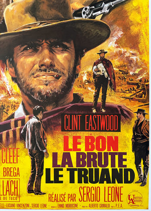 The Good, The Bad, The Ugly 1968 French Movie Grande Film Poster, Jean Mascii - detail