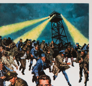 The Great Escape 1963 Promo film movie Brochure Poster, Frank McCarthy - detail