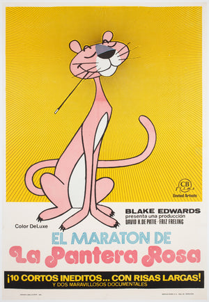 The Pink Panther Marathon 1974 Spanish Film Movie Poster