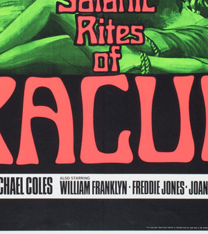 The Satanic Rites of Dracula 1973 UK Quad Film Movie Poster hammer Horror