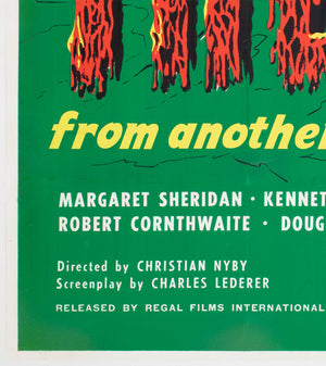 The Thing From Another World  R1960s UK Quad Film Movie Poster - detail