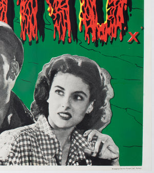 The Thing From Another World  R1960s UK Quad Film Movie Poster - detail