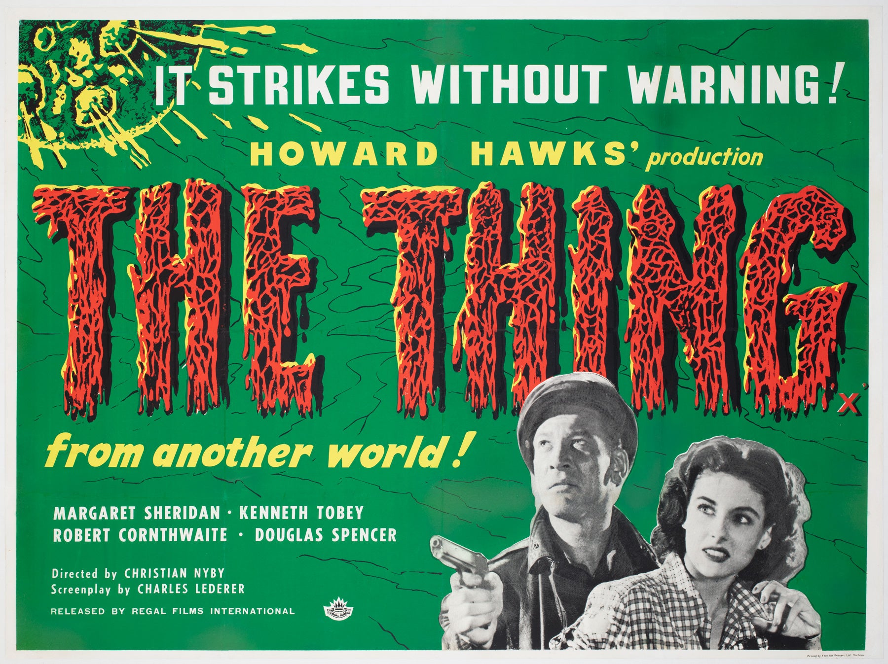 The Thing From Another World  R1960s UK Quad Film Movie Poster