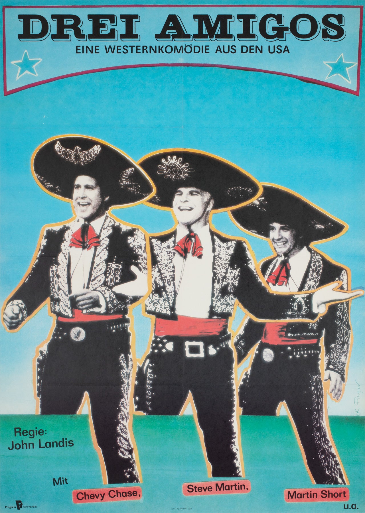 Three Amigos 1990 East German Film Movie Poster, Finger