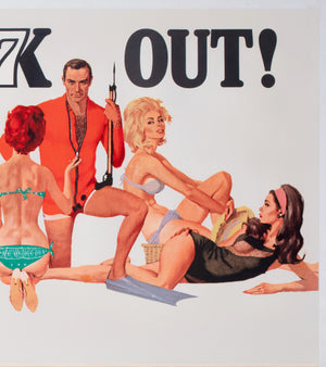 Thunderball 1965 UK Quad Advance Film Movie Poster, Robert McGinnis & Frank McCarthy - detail