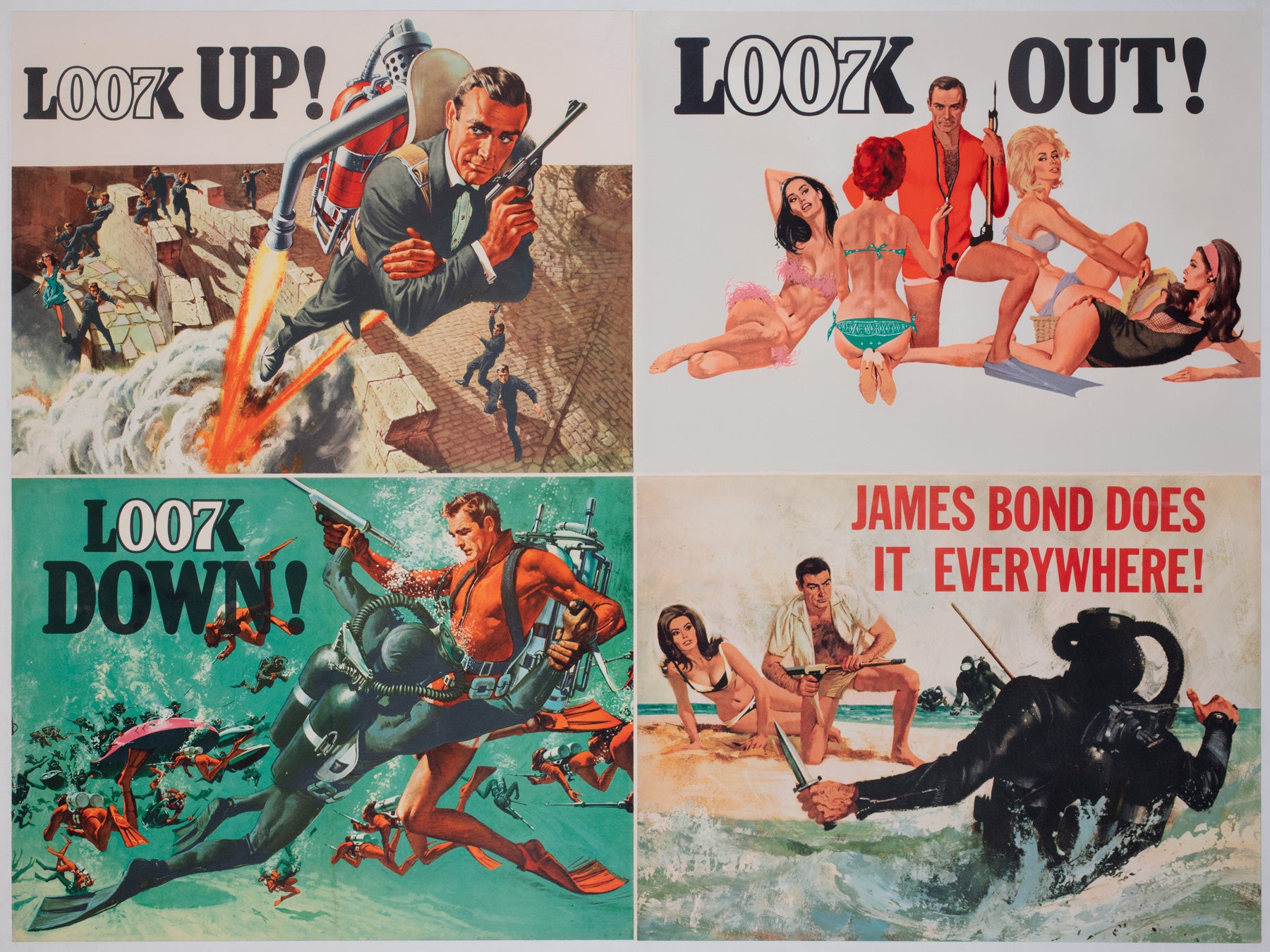 Thunderball 1965 UK Quad Advance Film Movie Poster, Robert McGinnis & Frank McCarthy