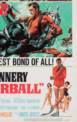 Thunderball 1965 US Window Card Film Movie Poster, Robert McGinnis and Frank McCarthy - detail