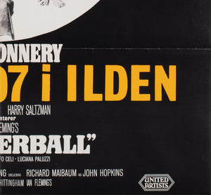 Thunderball R1972 Danish A1 Film Movie Poster, Robert McGinnis - detail