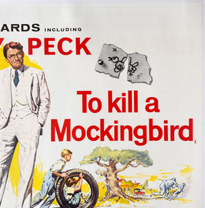 To Kill a Mockingbird 1963 UK Quad Film Movie Poster - detail