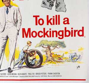 To Kill a Mockingbird 1963 UK Quad Film Movie Poster - detail