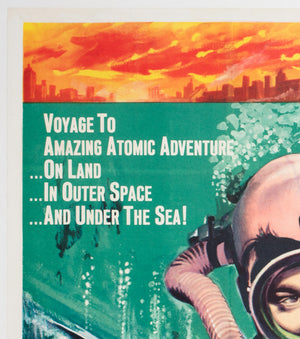 Voyage to the Bottom of the Sea 1961 UK Quad Film Movie Poster, Tom Chantrell - detail