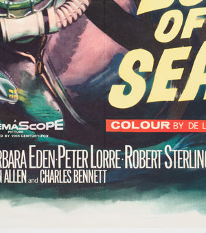 Voyage to the Bottom of the Sea 1961 UK Quad Film Movie Poster, Tom Chantrell - detail