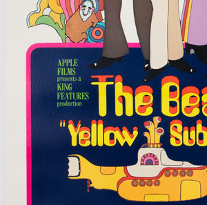 Yellow Submarine The Beatles 1968 US 1 Sheet Film Movie Poster, Heinz Edelmann - detail