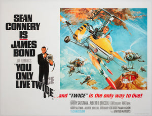 You Only Live Twice 1967 Style B Little Nellie UK Quad Film Movie Poster, Frank McCarthy