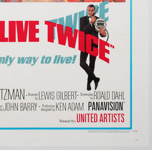 You Only Live Twice 1967 US 1 Sheet Style A Film Movie Poster, Frank McCarthy - detail